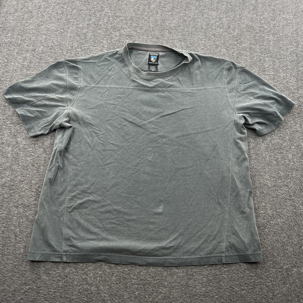 Kuhl Organic T shirt Mens XL Gray Outdoor Hiking Fishing HeavyWeight Gray SS